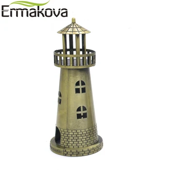 ERMAKOVA Metal Far Figurina Far Statuie Pharos Model de Far Far Turn Celebru Model de Clădire Acasă Decor de Birou