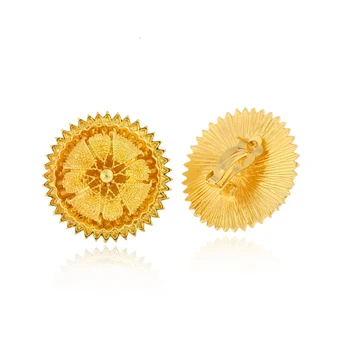 Ethlyn Dimensiuni Mari Seturi de Bijuterii pentru Etiopian de Culoare de Aur Femei Bijuterii de păr lanț/ stick de păr/ pandantiv /bratara/cercei/ringsS140A