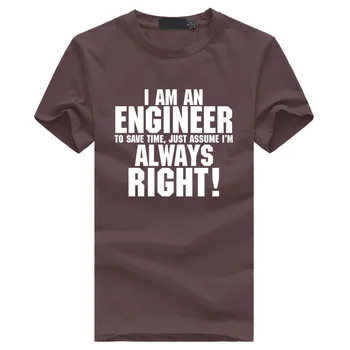 Eu sunt Inginer Economisi Timp și Asume am Mereu Dreptate Amuzant fitness tricou barbati vara hip hop negru t-shirt pentru bărbați bluze casual tricouri