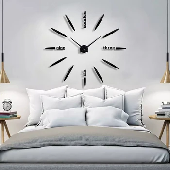 Fabrica Ceas de Perete Acrilic+EVR+Metal Oglindă Super Ceasuri Ceasuri de fierbinte DIY decorare nunta transport Gratuit