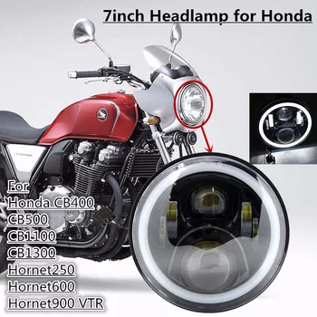 FADUIES Black 7 inch LED motocicleta faruri Lampa se Potrivi de Înaltă și Joasă Fascicul Cu DRL LED Phare Far Moto Pentru Honda CB Clasic