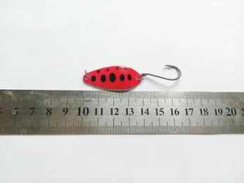 FANTU Mini Lingura Momeli Metalice Atrage 6g/4cm Greu Momeala Singur Cârlig 1/0# Artificială Lingura Momeli 10buc/lot