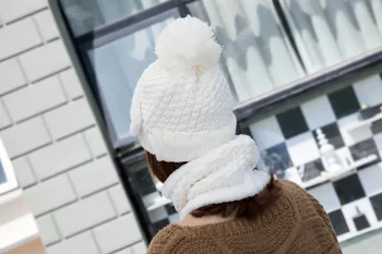 Femei fete în aer liber, călărie de Iarnă Lână, Pălării de tricotat Chelioși Earflap Ține de Cald Tricot Beanie Capace de Zăpadă măști îngroșat ureche pălărie