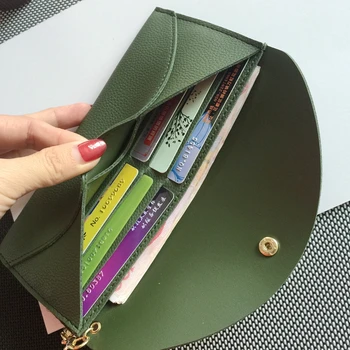 Femei portofel plic cu păros pandantiv fetele doamnelor mult design hasp portofel femei portofel din piele pungă de monede fierbinte pungă de ambreiaj