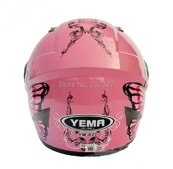 Femei roz fluture fata complet casca Motocicleta, Turbo Motocicleta de motocross 827 cavaler de Curse căști de protecție,vinde Fierbinte