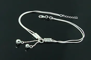 Femeia argint 925 lanțuri,Clopot simplu pandantiv lanț de șarpe design,fete de Vară populare de argint picior de bijuterii,cele mai bune cadouri