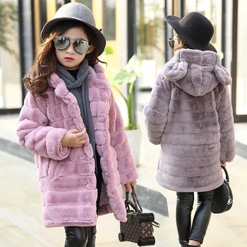 Fete haina de iarna princess guler de blană jachete pentru copii pentru fete adolescente haine copii haine abrigos y chaquetas îmbrăcăminte exterioară
