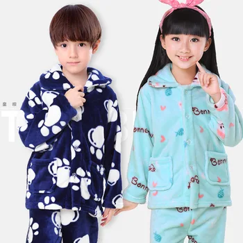 Fete Si Baieti Toamna Iarna Haine Flanel Pijamale Fete Pijamas Copii Pijamale Baieti Pijamale Coral Fleece Îmbrăcăminte De Noapte Set Homewear