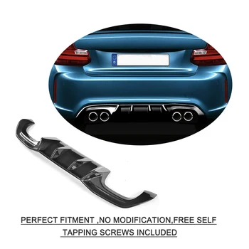 Fibra de Carbon Aripioare Mari Difuzor Spate Spoiler Bară de protecție Guard Pentru BMW F87 M2 Bază Coupe 2 Usi 2016-2017 PB Stil de Styling Auto