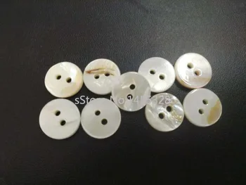 FIERBINTE! 200 buc/lot 11.5 mm naturale mama Alb de perla shell buton cu 2 găuri cămașă buton de Cusut Nasturi Scrapbook2017010301