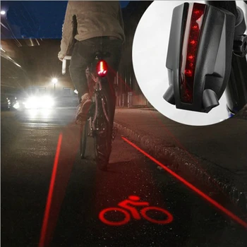 Fierbinte de Vânzare Negru Ciclism Biciclete Biciclete Inteligente cu Laser de Lumină din Spate 5 LED Coada Wireless Lampa de Frână