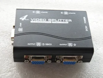 Flashcolor de la 1 la 4 porturi VGA video splitter 1-din-4-250MHz dispozitiv 1920*1440 4 Port Monitor VGA Splitter Adaptor 1x4