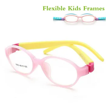 Flexibil Rotund Lumină Copil rama de Ochelari pentru copii, rame de ochelari Flexibil TR cauciuc optic, lentile Fără Șurub de siguranță Lumina 8820