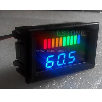 Frumos 12v baterii Acide cu plumb indicator de capacitate a Bateriei LED Tester w/ voltmetru #L057# nou cald