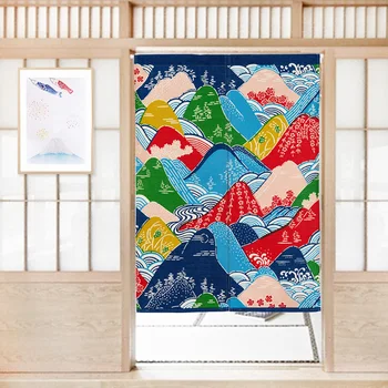 Frumos Perdele Japoneze Ușa Perdele Frumoase Japonia Stil de Imprimare,Latime de 85cm,Lungime 90 cm/120 cm,Decor Acasă Cortinas