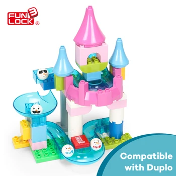 Funlock Duplo Marmură Rula Plastic Slide 43P Blocuri de Cristal Snowice Jucării pentru Copii