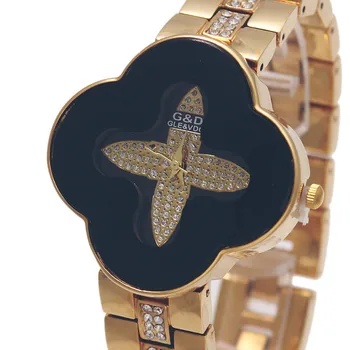 G&D Femei Cuarț Ceas Din Oțel Inoxidabil Relojes Mujer Doamna Brățară Ceas Rochie De Flori În Formă De Relogio Feminino Cadouri Cutii
