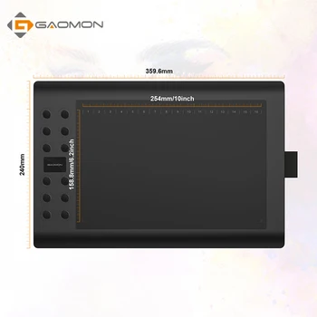 GAOMON Tabletă Grafică M106K USB Digital PenTablet 10 x 6 Inch cu o Baterie de schimb Pen