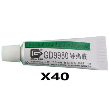 GD9980 Termic Conductiv Ciment Adeziv Lipici radiator Tencuiala Silicon 40 de Bucati Greutate Netă 10 Grame Alb Pentru LED VGA ST10