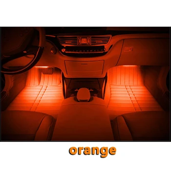 GEETANS 1buc RGB Telecomanda LED 4 Lumini Benzi 16 Culori Car Styling Decorative Atmosfera Lămpi Auto Lumina de Interior