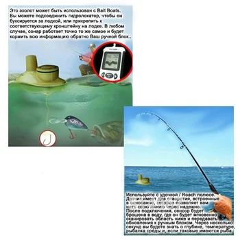 Goture FFW718 Pește Finder 40 m/131 Picioare Sonar de Adâncime Sounder Alarma de Pescuit la Crap Ocean, Râu, Lac