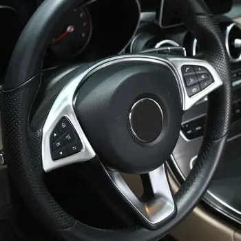 GRĂTAR@FUKA Interior Crom ABS Volan Trim Fit Pentru Mercedes-Benz C GLC E Class W205 W213 2016-17