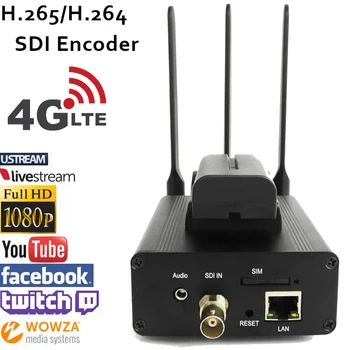 H. 265 HEVC/H. 264 AVC 4G LTE SDI Video Encoder pentru transmisiunea live encoder suport RTMP streaming server ca Wowza,Youtube