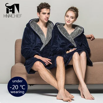 Halat de baie New Sosire Iubitorii de Lux de Iarnă flanel gros Lung Halat de baie bărbați femei homewear de sex masculin sleepwear saloane pijamale