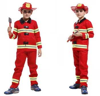 Halloween Copii Truckman Cosplay Costum pentru Copii Pompieri Performanță Etapă Haine Copii Foc Party Dress Up Tinuta 8