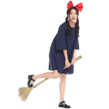 Halloween cosplay Kiki ' s delivery service pentru femei costume Rochie + articole pentru acoperirea capului fanycy rochie Servitoare franceză