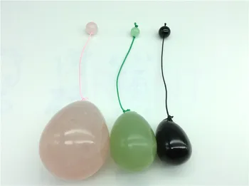 HIMABM Amestec natural de Culoare jad ou pentru Kegel Exercițiu 3pcs în 1 set muschii pelvieni vaginale exercițiu de ou se amestecă