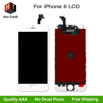 Hot-Adevăr 10buc/Lot Clasa AAA+++ LCD Display Pentru iPhone 6 Ecran Tactil Digitizer Adunării Nici un Pixel Mort Inlocuire LCD+Free DHL