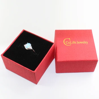 Hot-vânzare opal inel de logodna pentru fata 7 mm * 9 mm naturale argint opal inel clasic din argint cu opal inel poate alege piatra