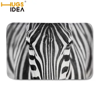 HUGSIDEA 59*40CM 3D Print Zebra covor Covor Alb Negru de Blana de Zebra Covoare și Carpete, pentru Dormitor, Bucatarie Usa Podea Covoare Moi Țapiș
