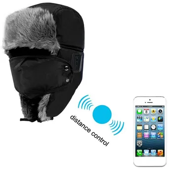 Iarna Soft Inteligent Bluetooth V3.0 Cască Cap,Difuzor Microfon,Îngroșa Blana,Handfree Cască Bombardier Pălării,Mai Cald Fata Si Ureche