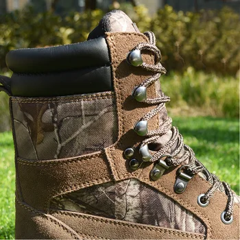 Imitație de piele de căprioară de înaltă tub în aer liber vânătoare pantofi barbati trekking camping din piele bionic camuflaj impermeabil desert boots tactice