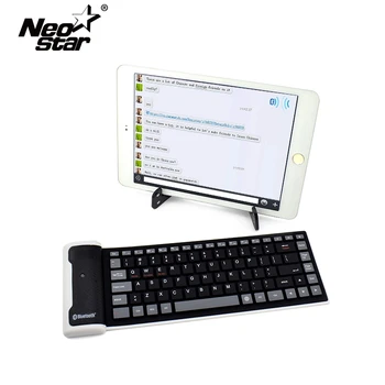 Impermeabil Bluetooth 3.0 Silicon Tastatură Pentru iPad, Pentru iPhone Telefon Samsung Notebook Laptop IOS, Android Tablet PC + Mini Stand