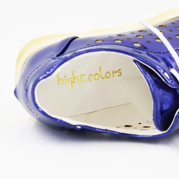 Inaltime culori Plus Dimensiune 32-43 Femei Pompe de Moda Rotund Toe Dantela-Up Tocuri Glezna Cizme pentru Femei Pantofi de Aur Roz Albastru Argintiu HC280