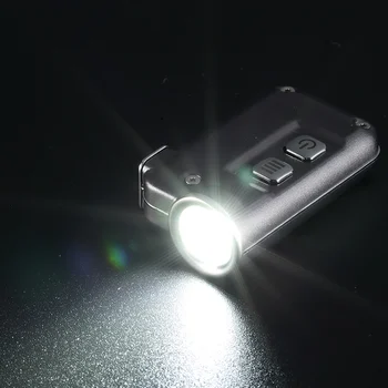 INCARCATOR TINI Breloc Lumina 380Lumen CREE XP-G2 S3 USB cu LED-uri Reincarcabila Built-in Baterie Buton Cheie Lanterna în aer liber, MINI EDC