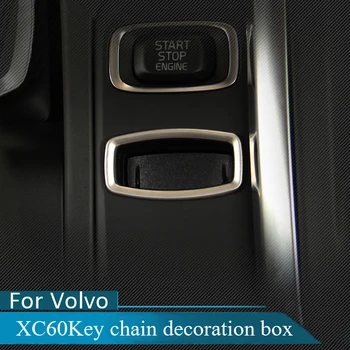 Interiorul masinii dispozitiv de Aprindere decor panoul de gaură de Cheie paiete tapiterie din oțel Inoxidabil, benzi styling Auto 3D autocolant pentru volvo xc60