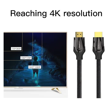 Intervenție HDMI Cablu HDMI la HDMI cablu HDMI 2.0 4k 3D 60FPS Cablu pentru HD TV LCD Laptop PS3 Proiector, Calculator, Cablu de 1m 2m 3m5-15m