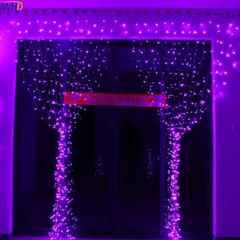 IWHD 4x3M Ghirlanda LED-uri Lumini de Crăciun de Interior 110/220V Lumina feerica UE/SUA Plug Luce Navidad CONDUS Craciun Lumini în aer liber Kerst
