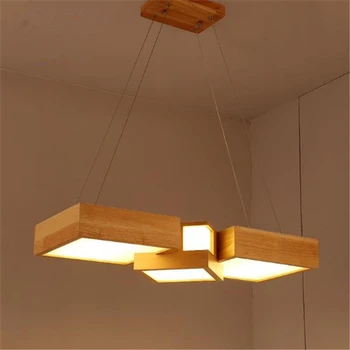 Japoneze Moderne, Simple, Creative Lemn LED Independent de Lumini de formă Dreptunghiulară din Lemn de Lumini Pentru Camera de zi Sala de Mese Transport Gratuit