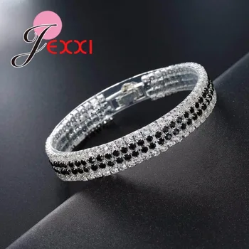 JEXXI Cristal de Lux Brățări Pentru Femei de Moda de Argint 925 Cubic Zirconia Brățară Brățară Pentru Petrecerea de Nunta Bijuterii
