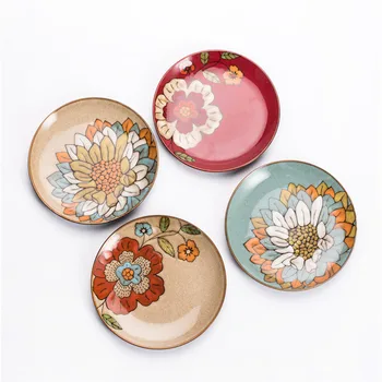 JingDeZhen produse alimentare de Vest 8 inch placa ceramica de mână-pictat flori de fructe vase ceramice plăci
