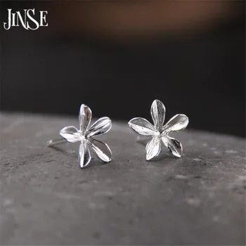 JINSE Autentice Argint 925 Floare Stud Cercei Pentru Femeile Compatibil cu Bijuterii Cadou Original 9mm