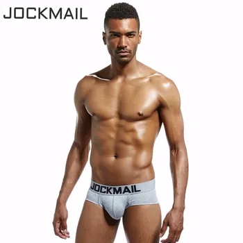 JOCKMAIL Brand 6PCS Clasic bază de Bumbac Bărbați Chiloți Boxeri Gay Lenjerie intima Penis de Talie mică alunecare homme chilotei Sexy Bărbați trunchiuri