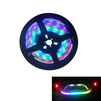 JOYING Lumina de Semnalizare din Spate Benzi de Lumină Lampă Universală RGB multicolor portbagaj benzi auto Hayon culoare Roșu-albastru rula Benzi cu LED-uri