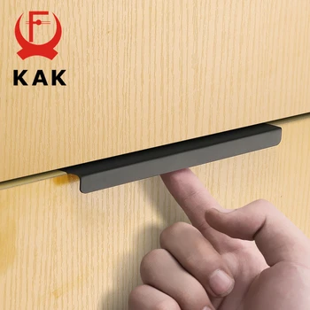 KAK 5pcs/lot Negru Ascunse Cabinet Mânere din Aliaj de Zinc Dulap de Bucătărie Trage Butoane Sertar Mobilier Dormitor Mânerul Ușii Hardware