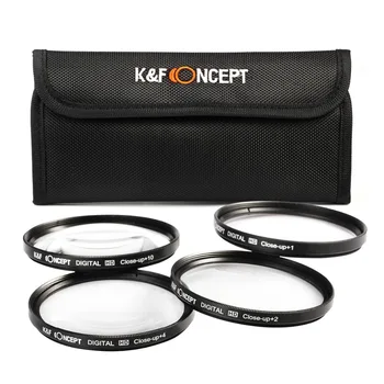 K&F CONCEPT de aparat de Fotografiat Lentilă Filtru Portofel Caz 6 Buzunare Filtru Inel Adaptor Geanta Pentru 49mm - 77mm UV CPL FLD ND Titularul Pungă